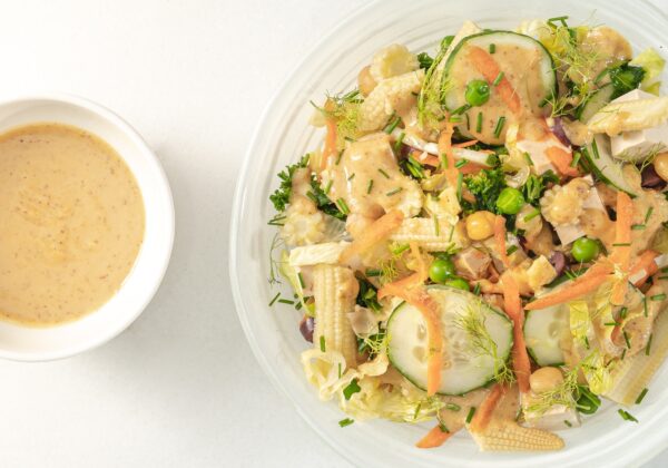 Ensalada con vinagreta de mostaza