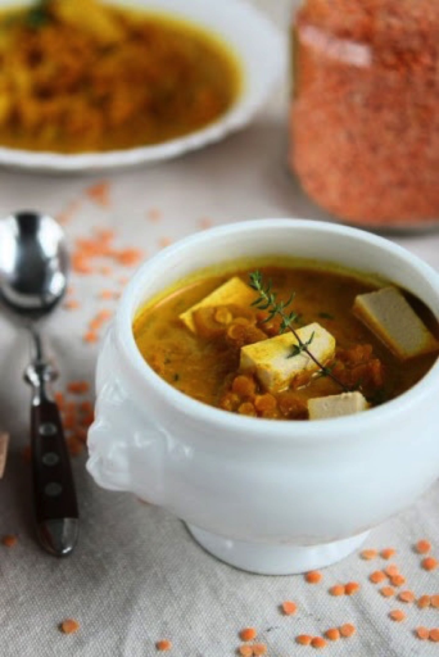 Receta de lentejas rojas de SHA.
